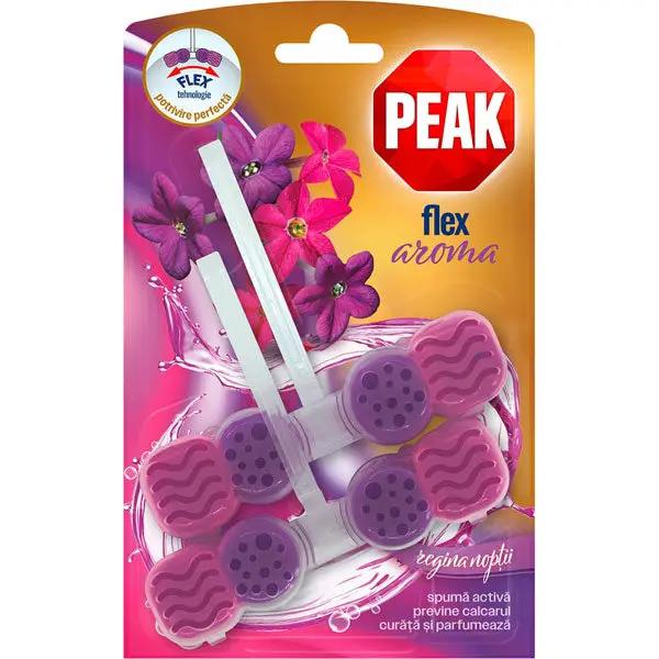 Odorizant solid WC Peak flex, cu parfum regina noptii, 2 x 48g