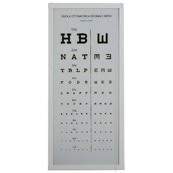 Optotip decimal iluminat, 3 m, Fazzini | Medizone