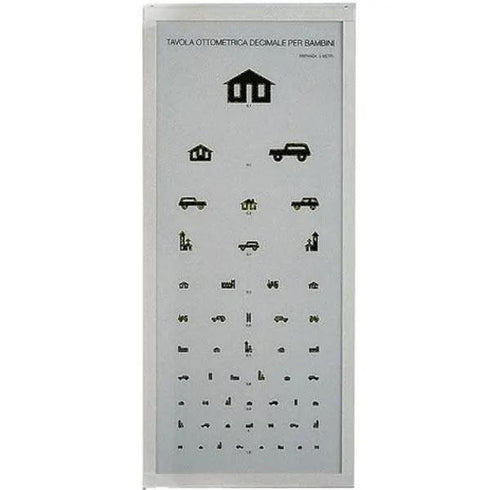 Optotip iluminat pentru copii, 3 m, Fazzini