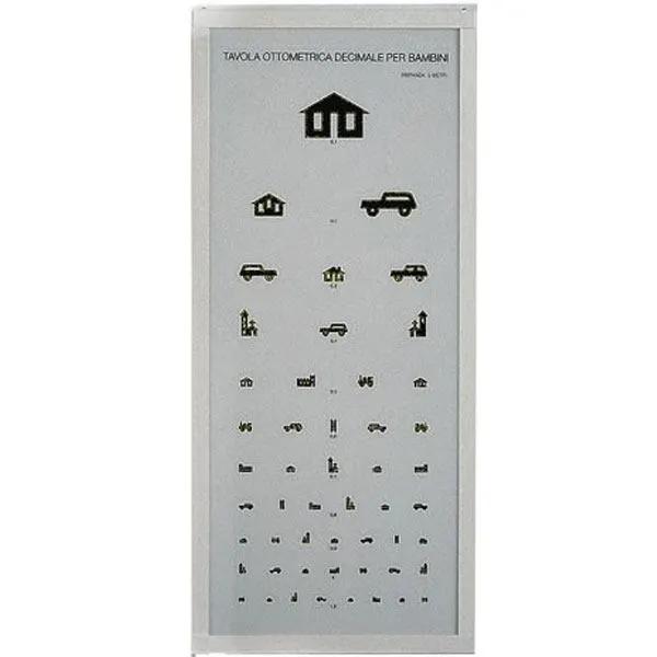 Optotip iluminat pentru copii, 3 m, Fazzini