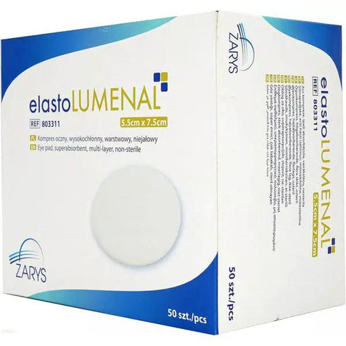 Pansament ochi nesteril elastoLUMENAL, 5,5 cm x 7,5 cm, 50 buc.