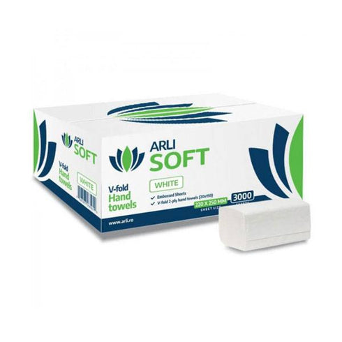 Prosoape de hartie pliate, 2 straturi - alb|Medizone