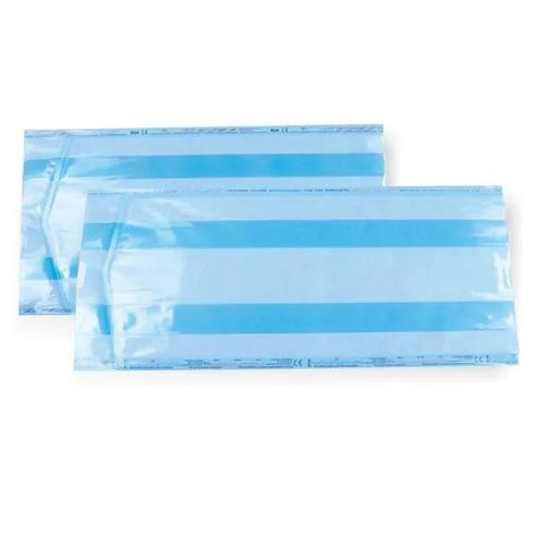 Pungi sterilizare autoadezive autoclav, cu pliu, 200 mm x 400 mm x 50 mm, 100 buc.