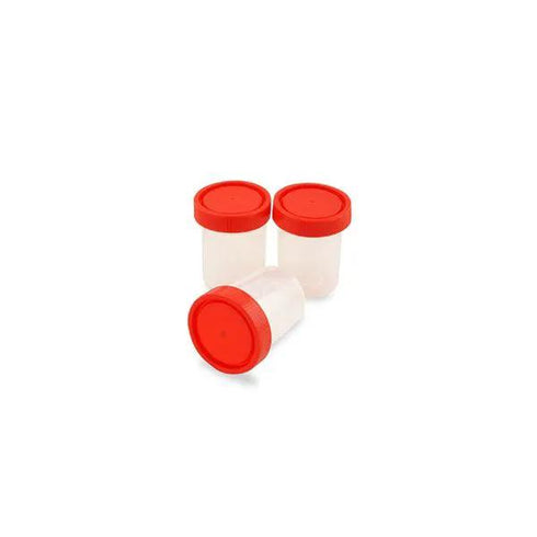 Recoltor universal steril, capac rosu filetat, 60 ml, 100 buc.