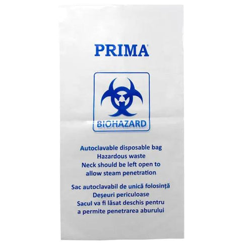 Saci autoclavabili, biohazard, transparenti, 27 L, 20 bucati