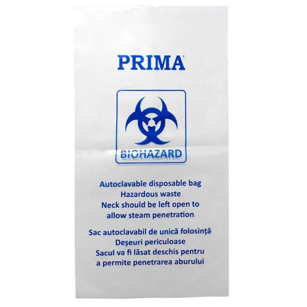 Saci autoclavabili, biohazard, transparenti, 27 L, 20 bucati