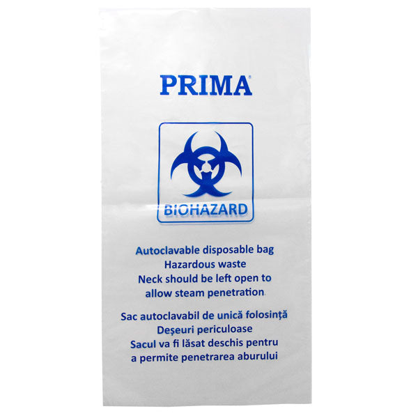 Saci autoclavabili, biohazard, transparenti, 68 L, 10 bucati by Prima