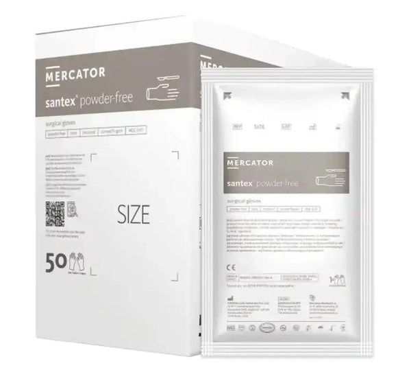 Santex Powder‑Free, mănuși chirurgicale din latex, crem