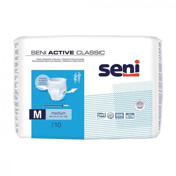 Scutece chilot SENI Active Classic Medium, 5.5 picaturi, 10 bucati
