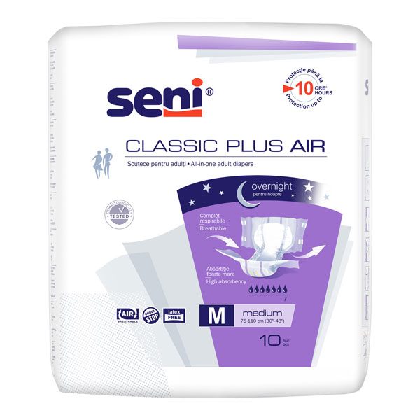 Scutece adulti SENI CLASSIC PLUS AIR Medium, 7 picaturi by Seni