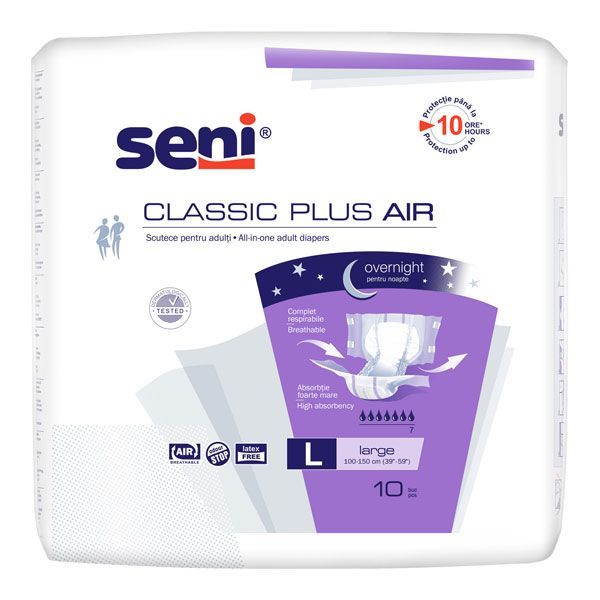 Scutece adulti SENI CLASSIC PLUS AIR Large, 7 picaturi by Seni