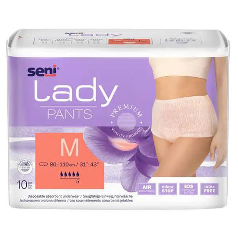 Chilot absorbant Seni Lady Pants, 5 picaturi, 10 buc.