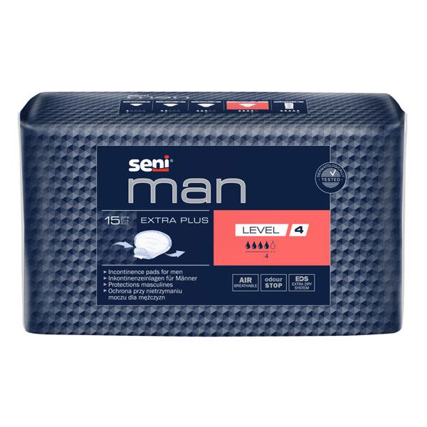 Absorbant urologic SENI MAN SUPER Level 4, 15 bucati|Medizone