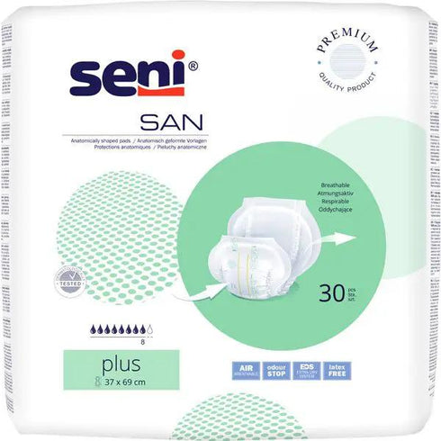 Absorbant urologic SENI SAN PLUS, 8 picaturi, 30 bucati
