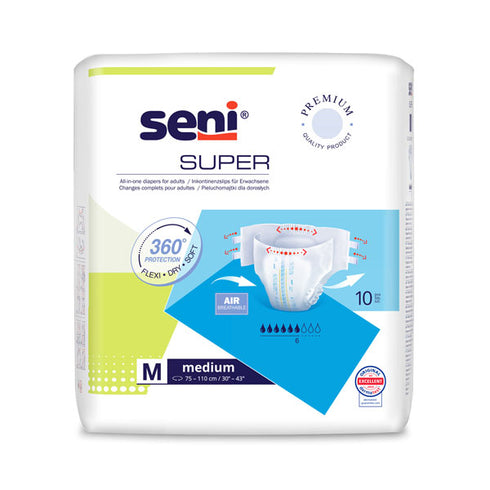 Scutece adulti SENI SUPER AIR Medium, 6 picaturi