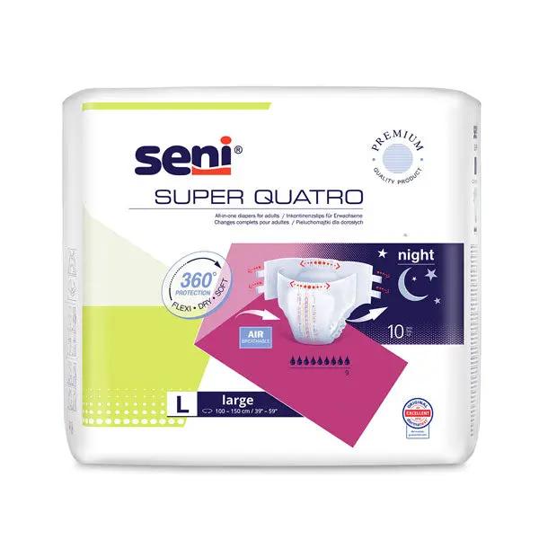 Scutece adulti SENI SUPER Quatro Large, 9 picaturi