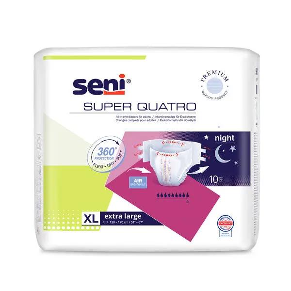 Scutece adulti SENI SUPER Quatro Extra Large, 9 picaturi