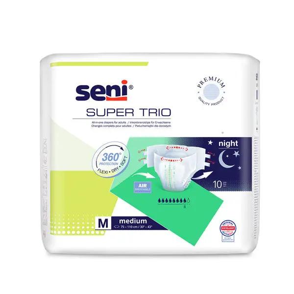 Scutece adulti SENI SUPER TRIO Medium, 8 picaturi