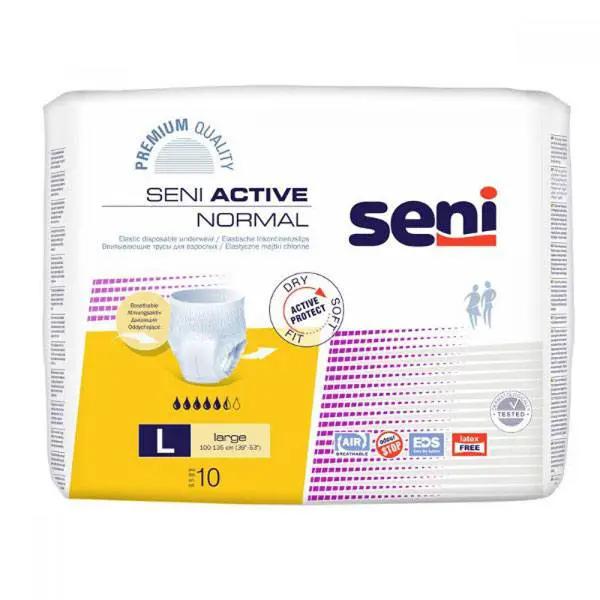 Scutece chilot SENI ACTIVE Normal Large, 5.5 picaturi, 10 bucati