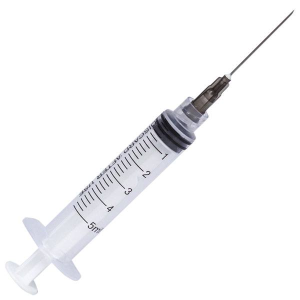Seringi 5 ml Biosafe cu ac luer lock ( filet ), 100 buc.
