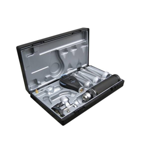 Trusa otoscop-oftalmoscop veterinar Riester Vet I HL 2.5, maner AA - medizone.ro