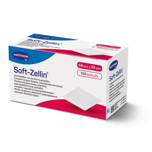 Tampoane sterile cu alcool SOFT-ZELLIN, 100 buc.|Medizone