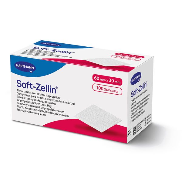 Tampoane sterile cu alcool SOFT-ZELLIN, 100 buc.|Medizone