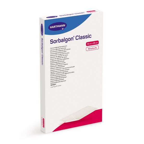 Pansament alginat de calciu Sorbalgon, 10 cm x 20 cm, 5 buc.|Medizone