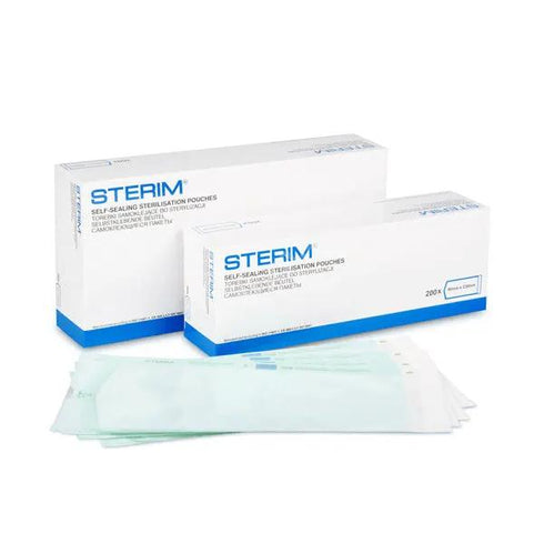Pungi sterilizare autoadezive pentru autoclav, 130 mm x 360 mm, 100 buc.
