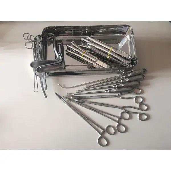 Trusa de chiuretaj uterin, inox, 18 piese