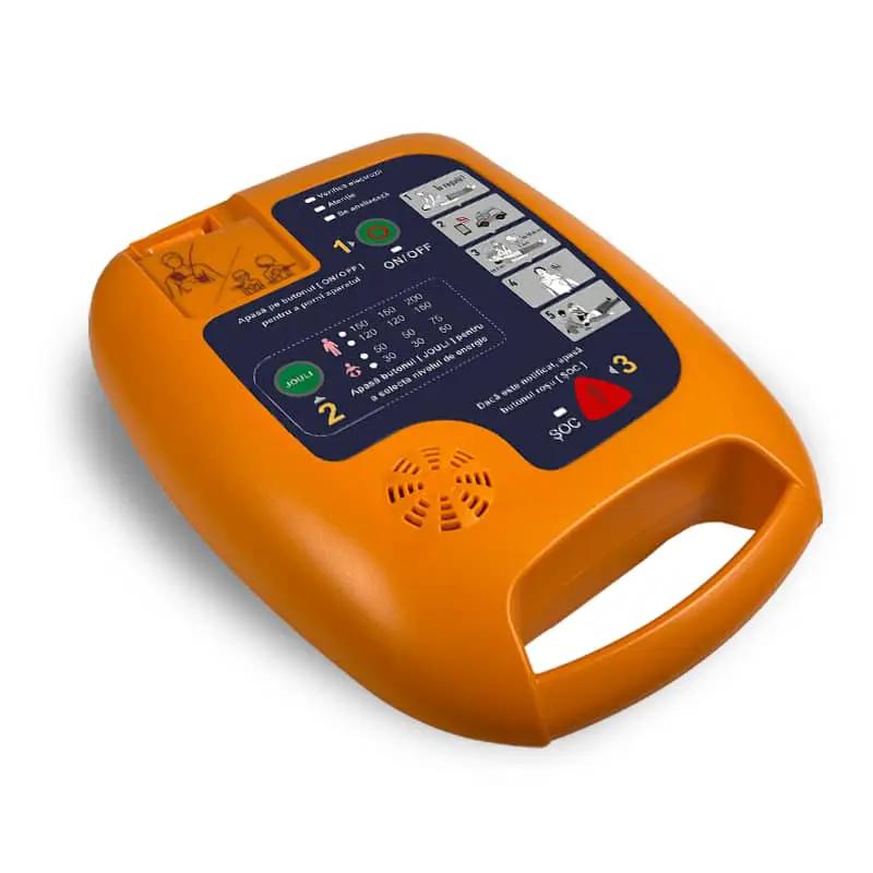 Defibrilator extern semi-automat DEFI 5S PRO cu meniu in limba romana+geanta+suport perete+kit prim-ajutor