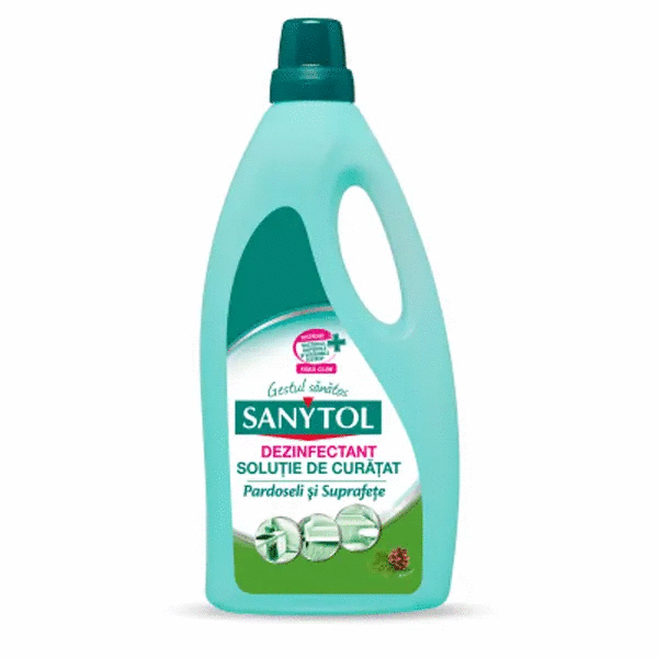 Detergent dezinfectant profesional pardoseli si suprafete, pin, 1L, Sanytol