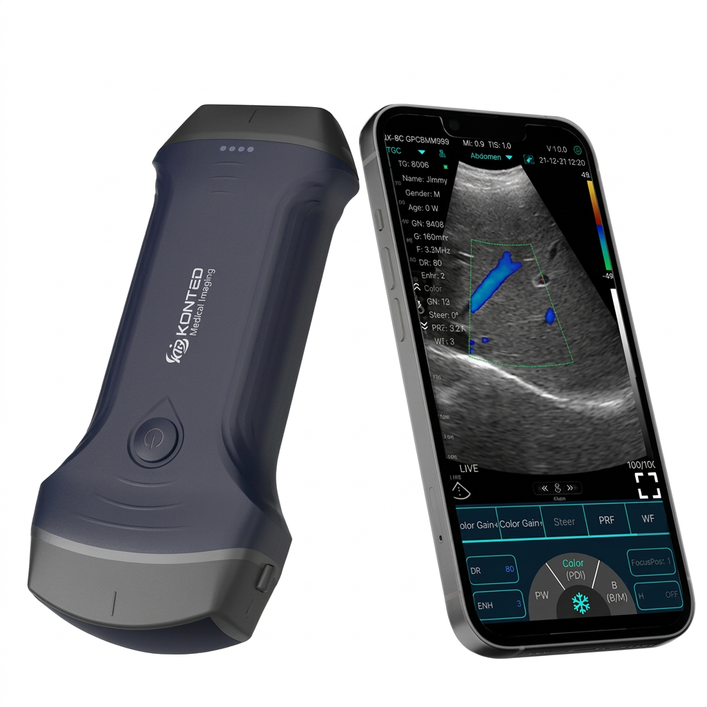 Ecograf ultraportabil wireless C10RLpro, convex si liniar