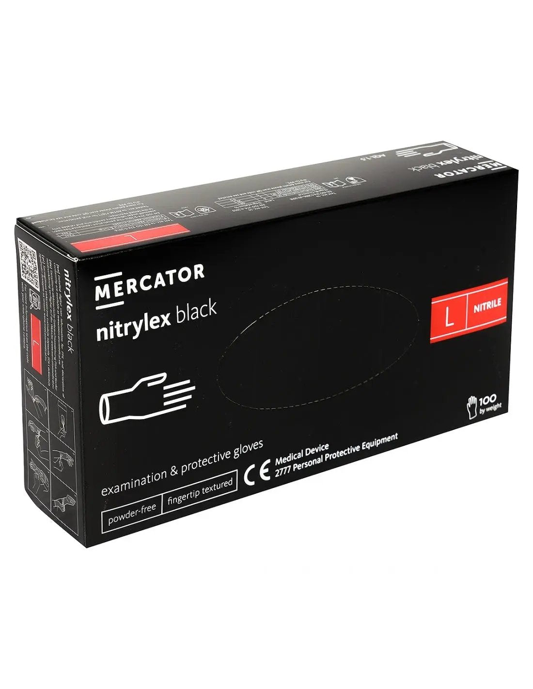 Manusi de examinare nitril nepudrate Nitrylex Black, 100 buc.