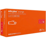 Manusi de examinare nitril nepudrate Nitrylex Orange, 100 buc.