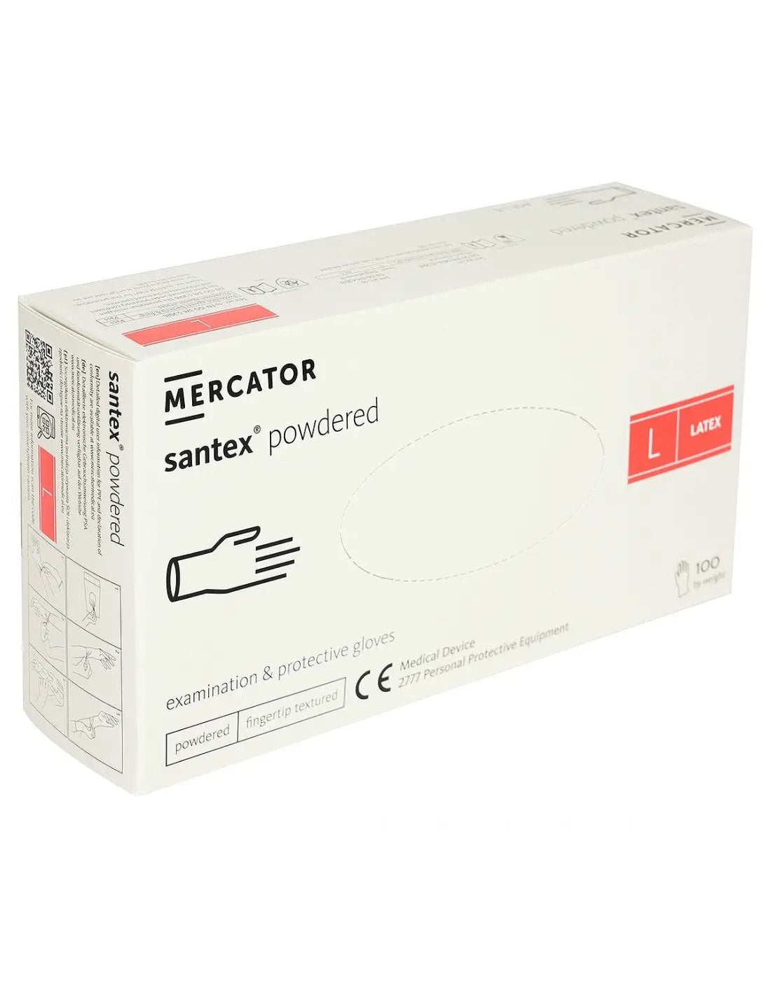 Manusi examinare latex pudrate Santex, 100 buc.