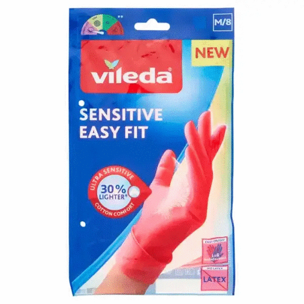 Manusi Sensitive Easy Fit fara latex, marimea L, Vileda