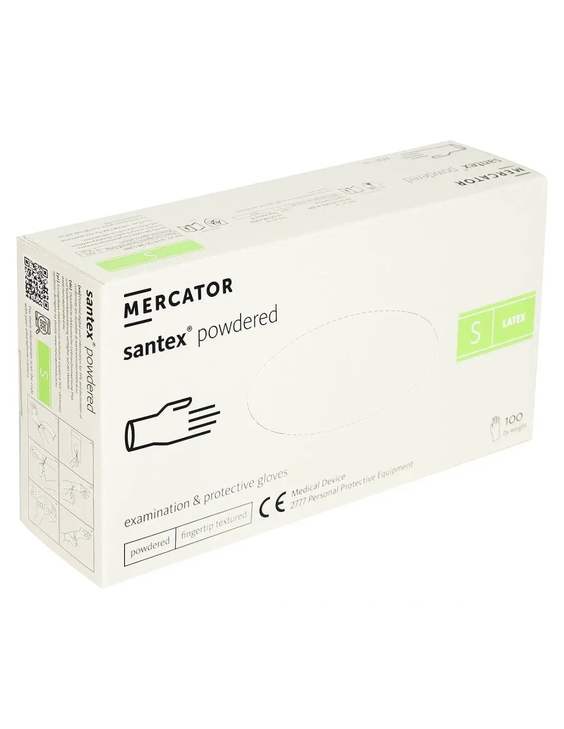 Manusi examinare latex pudrate Santex, 100 buc.