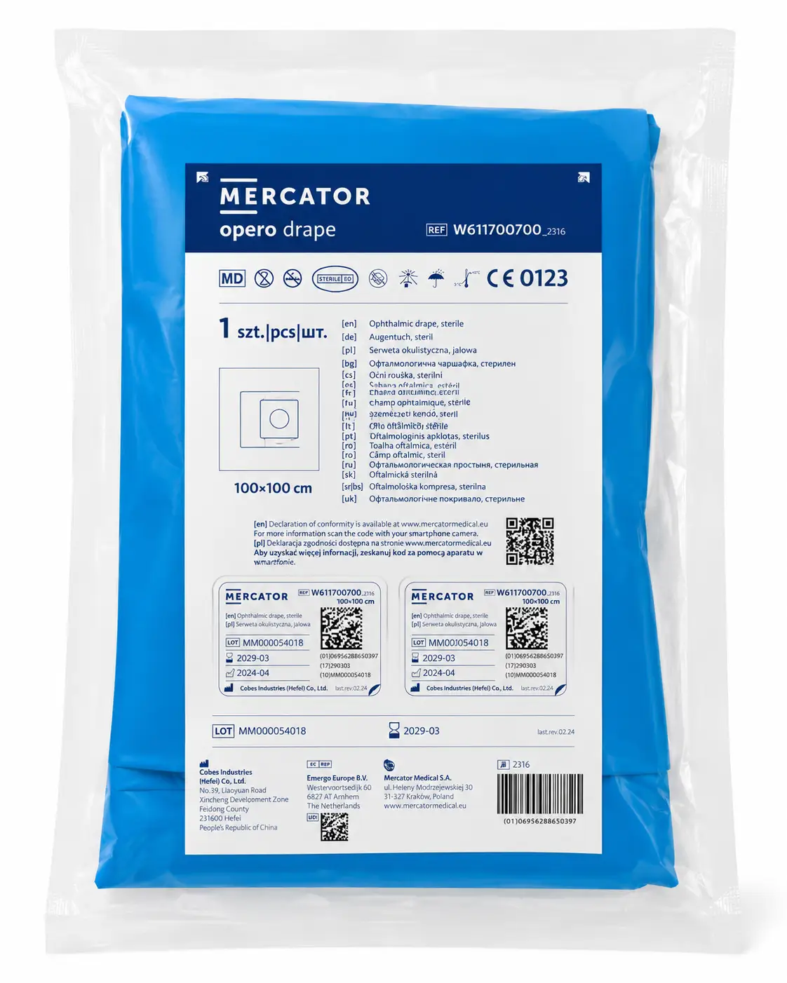 Camp Oftalmologic steril 100 x 100 Opero