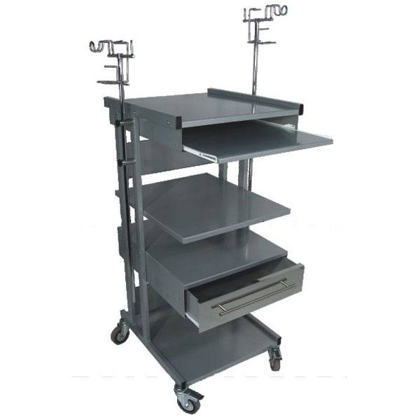 Troliu aparate cu suport tastatura si priza R3
