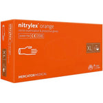 Manusi de examinare nitril nepudrate Nitrylex Orange, 100 buc.