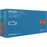 Manusi de examinare nitril nepudrate Nitrylex, Classic Blue, 100 buc.