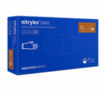 Manusi de examinare nitril nepudrate Nitrylex, Basic Dark Blue, 100 buc.