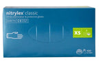 Manusi de examinare nitril nepudrate Nitrylex, Classic Blue, 100 buc.