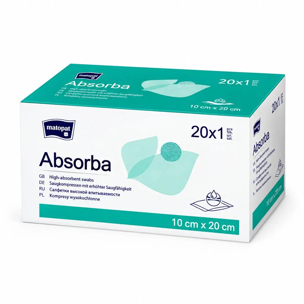 Comprese superabsorbante sterile ABSORBA, 10 cm x 20 cm