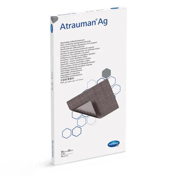 Pansamente Atrauman Ag, cu argint, 10 cm x 20 cm, 10 buc.