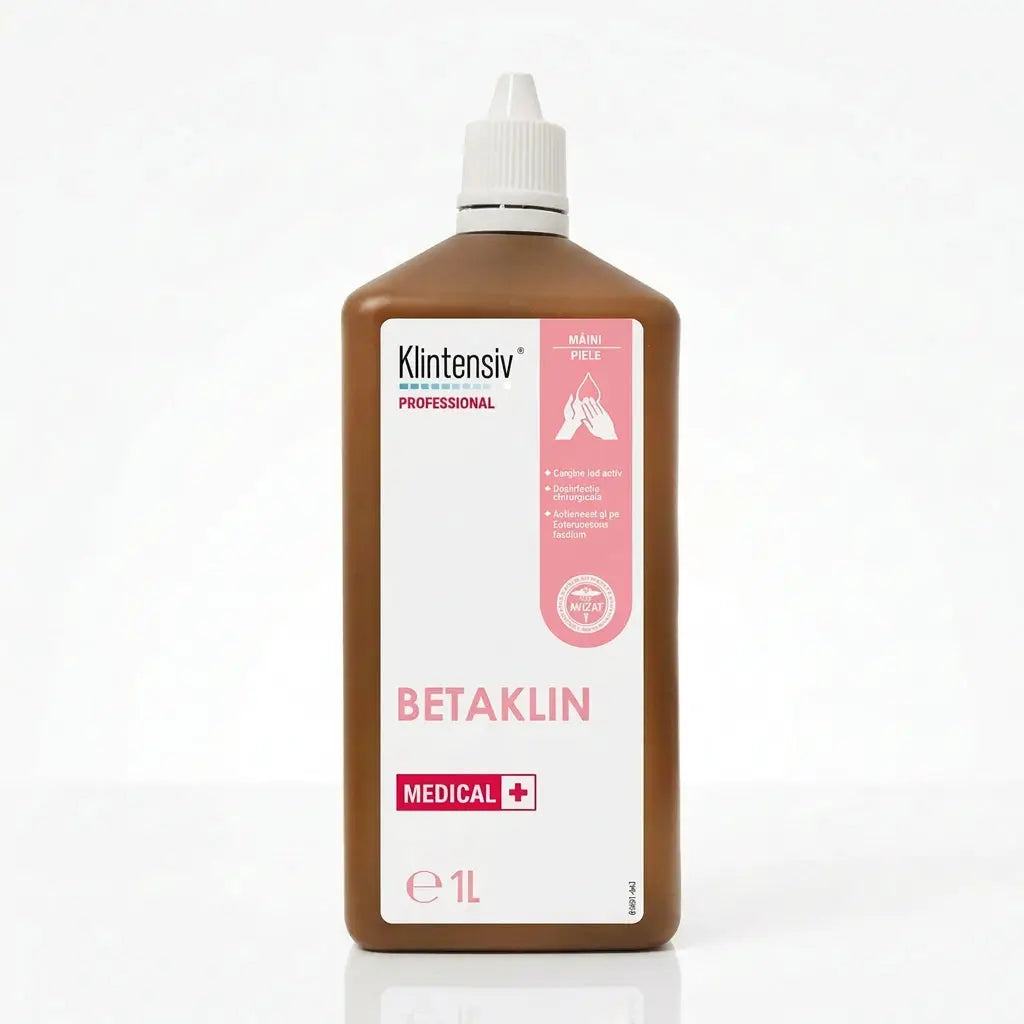 Dezinfectant cu betadina pentru tegumente, Betaklin, 1000 ml