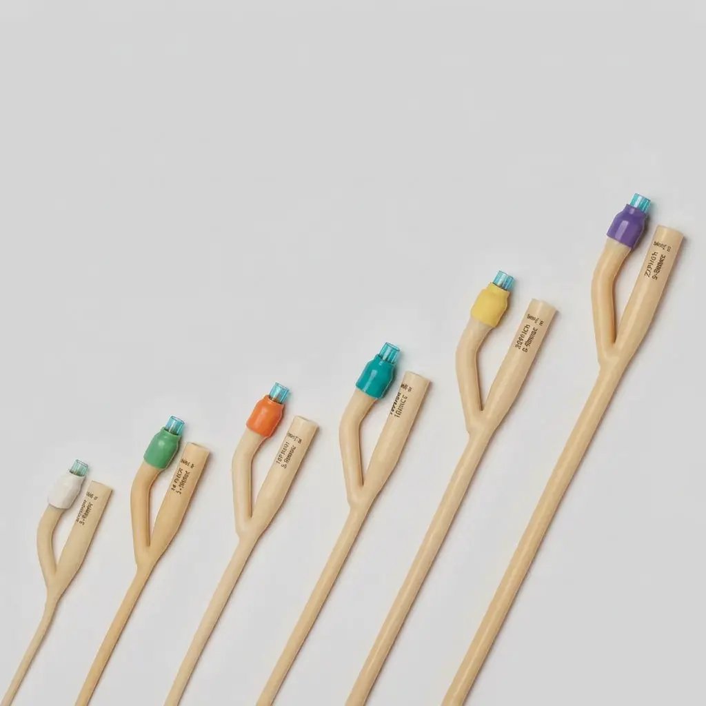 Sonde Foley 2 cai, cu valva de cauciuc și balon, sterile