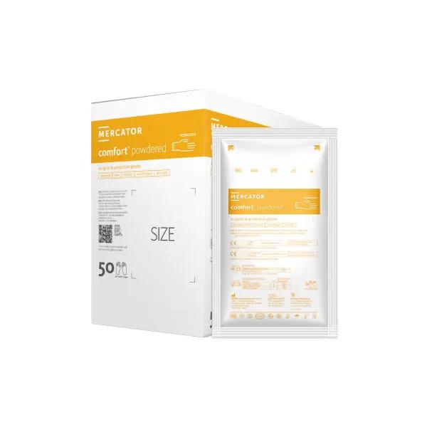 Manusi chirurgicale sterile pudrate Comfort, 50 perechi