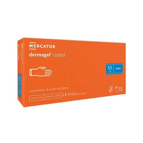 Manusi examinare latex nepudrate Dermagel Coated, 100 buc.